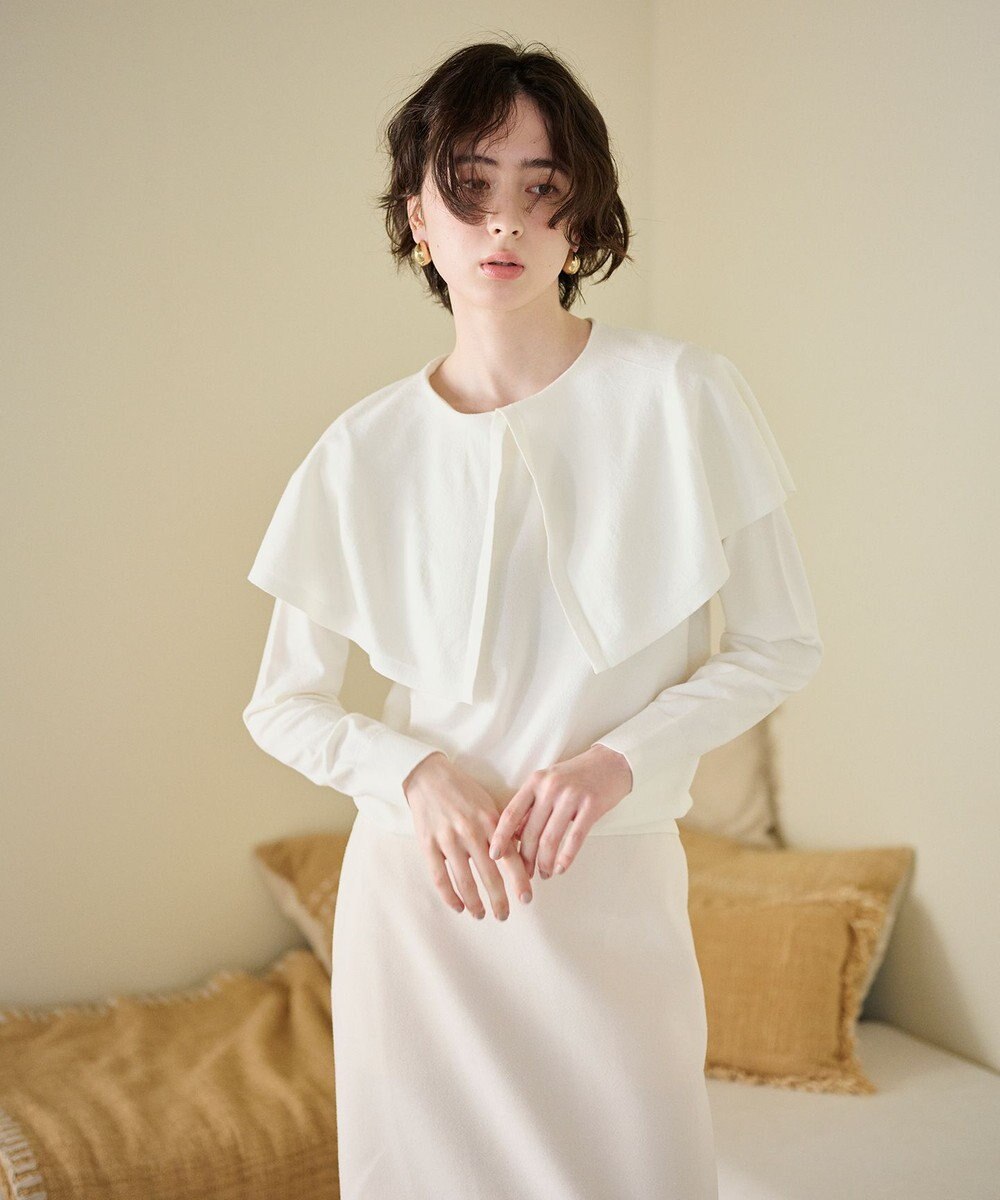 #Newans 【洗える】ケープカラープルオーバー 