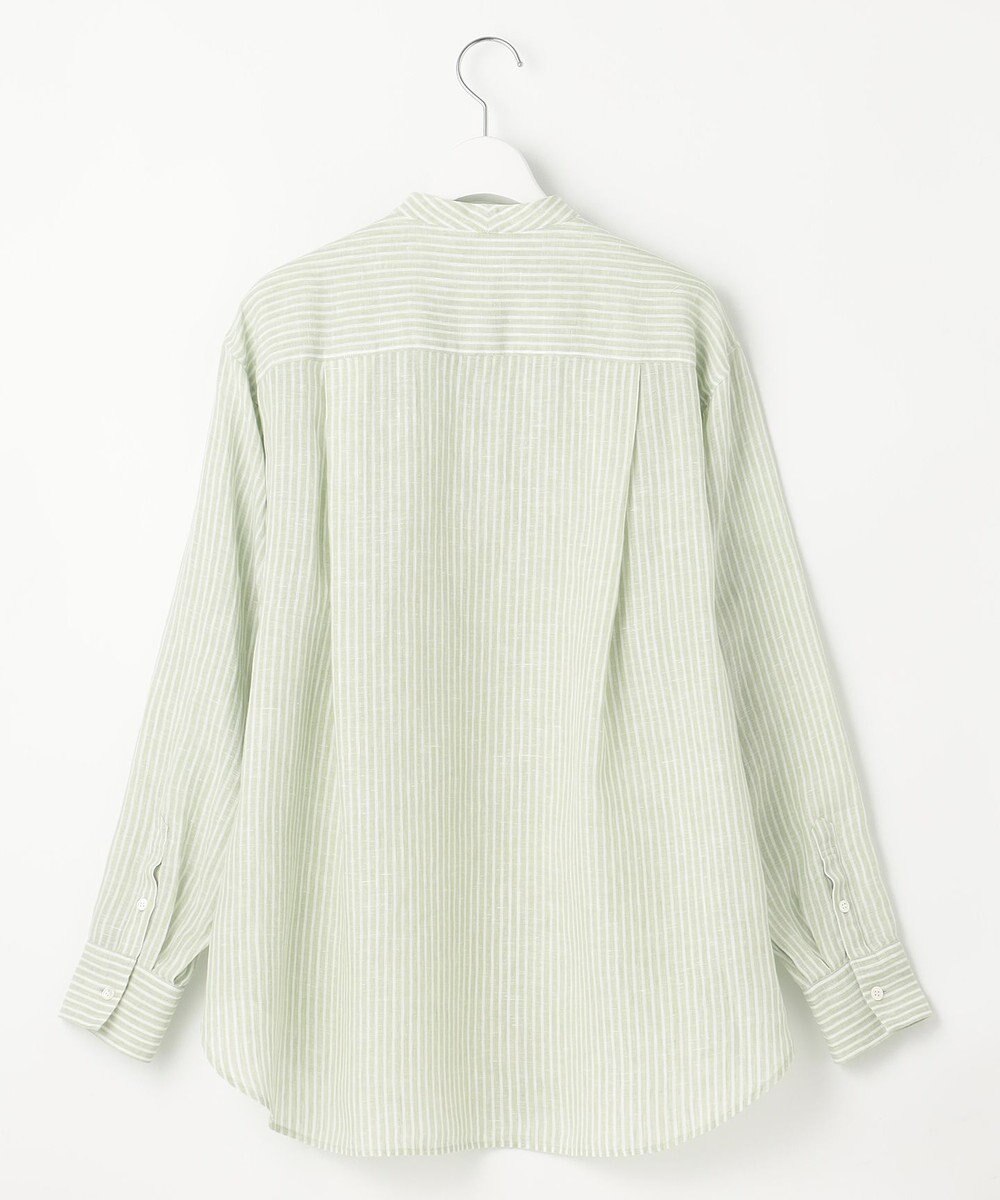 23区 【洗える】LIBECO バンドカラー シャツ 