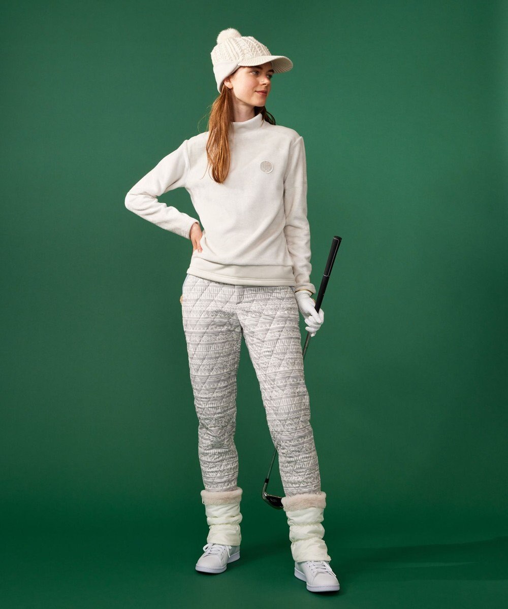 23区GOLF 【WOMEN】つば付きケーブル ニットキャップ 