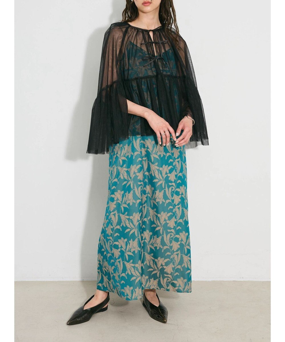 Green Parks ウ゛ィンテージフラワージャガードキャミワンピース 