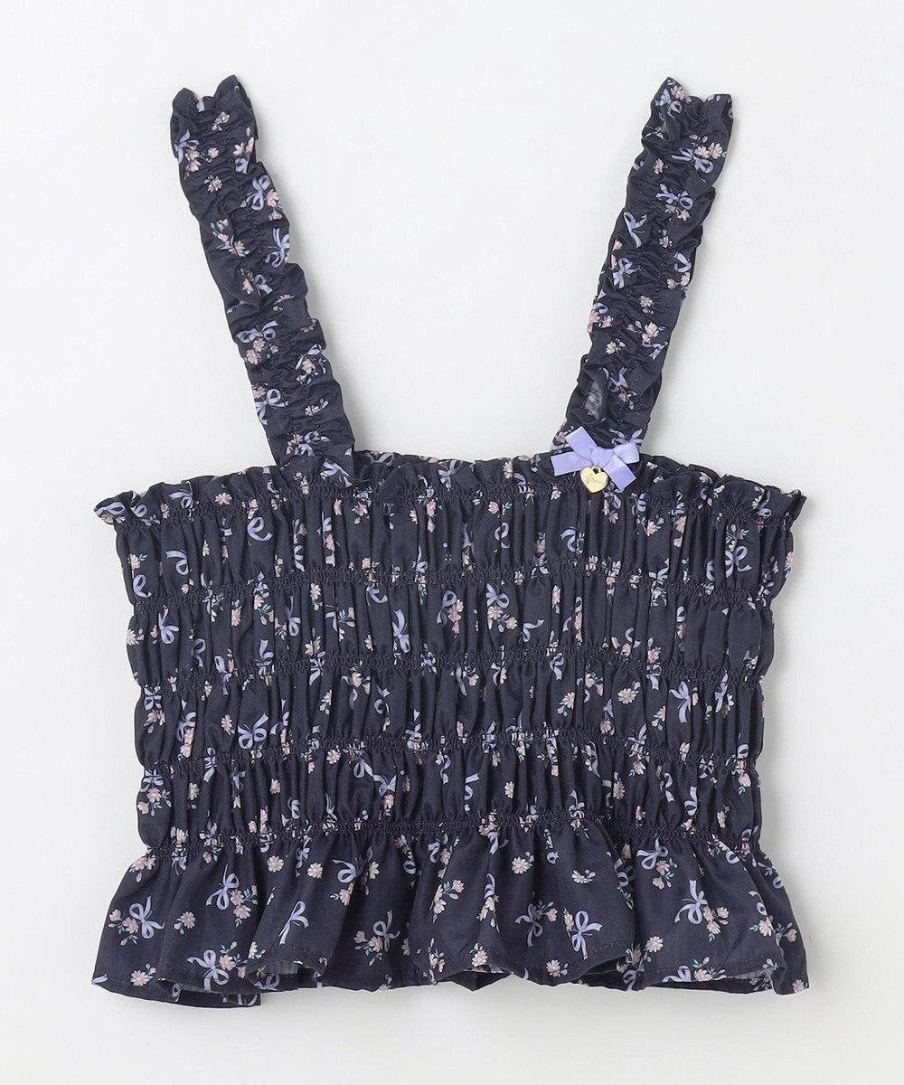 ANY KIDS フラワー×リボン ビスチェ付きTシャツ 