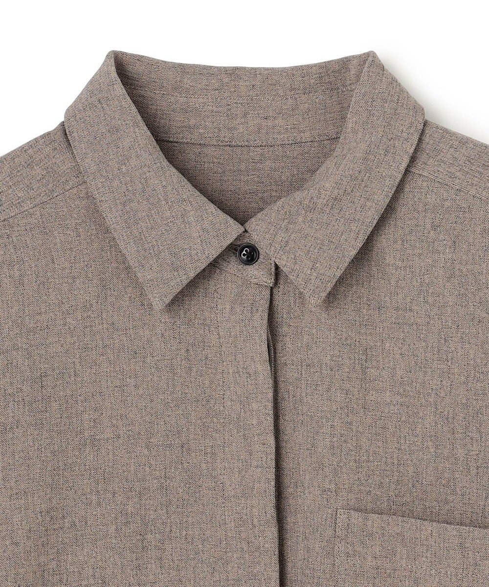uncrave ウォッシャブルウールライクツイル ドルマンシャツ 