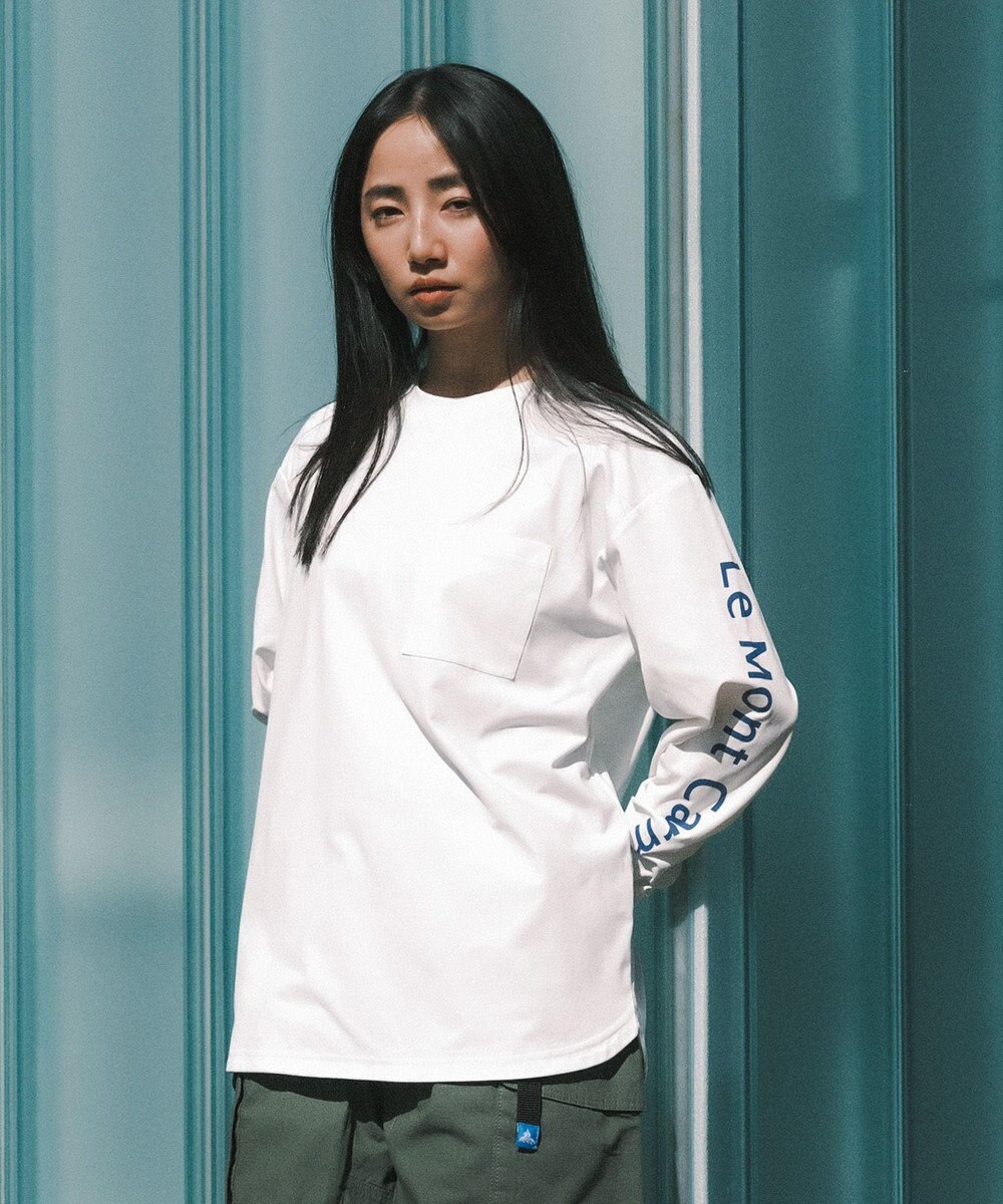 SHARE PARK LADIES 【UNISEX】吸水速乾 ショルダーロゴロングスリーブTシャツ（S・Mサイズ） 