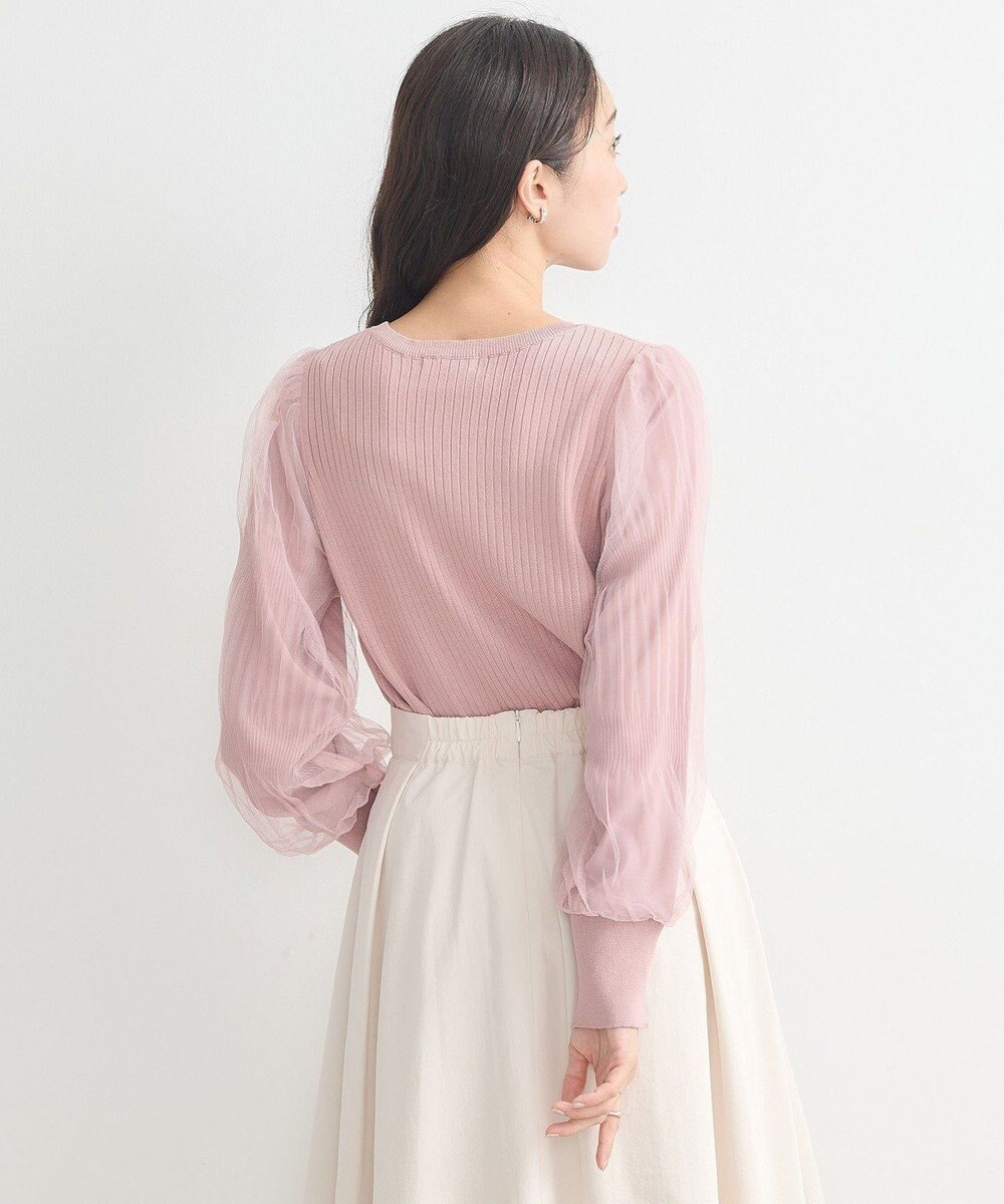 earth music&ecology マジョリカプリーツチュールニットプルオーバー 