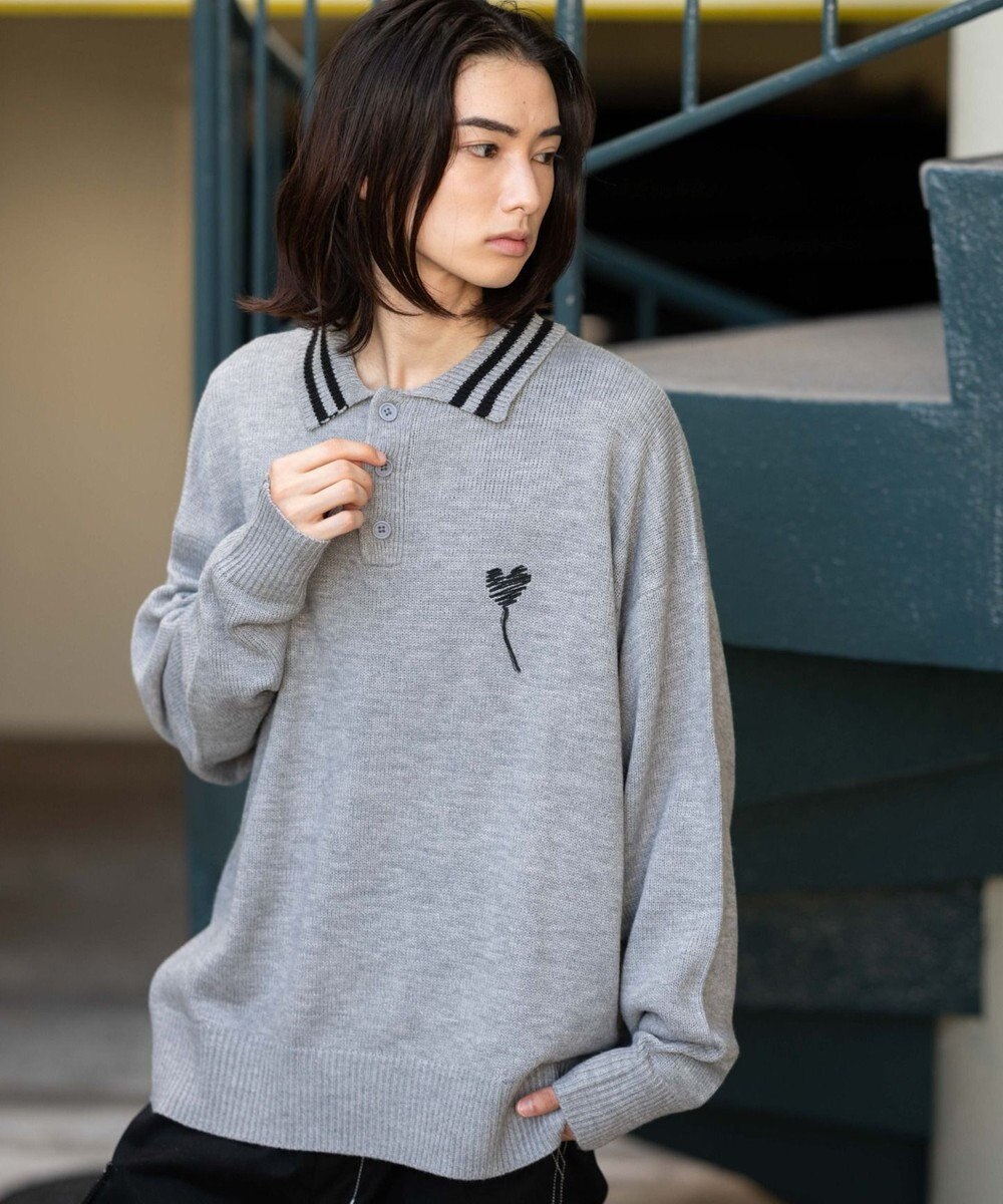 WEGO ラインポロニットプルオーバー 