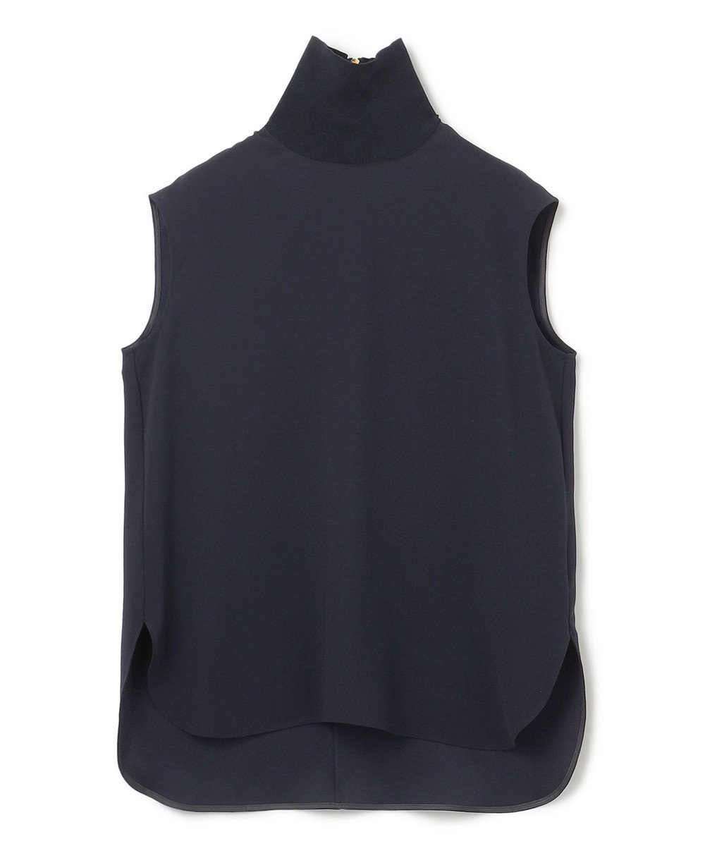 BEIGE， FLEUR / 異素材ネック フレンチスリーブブラウス 