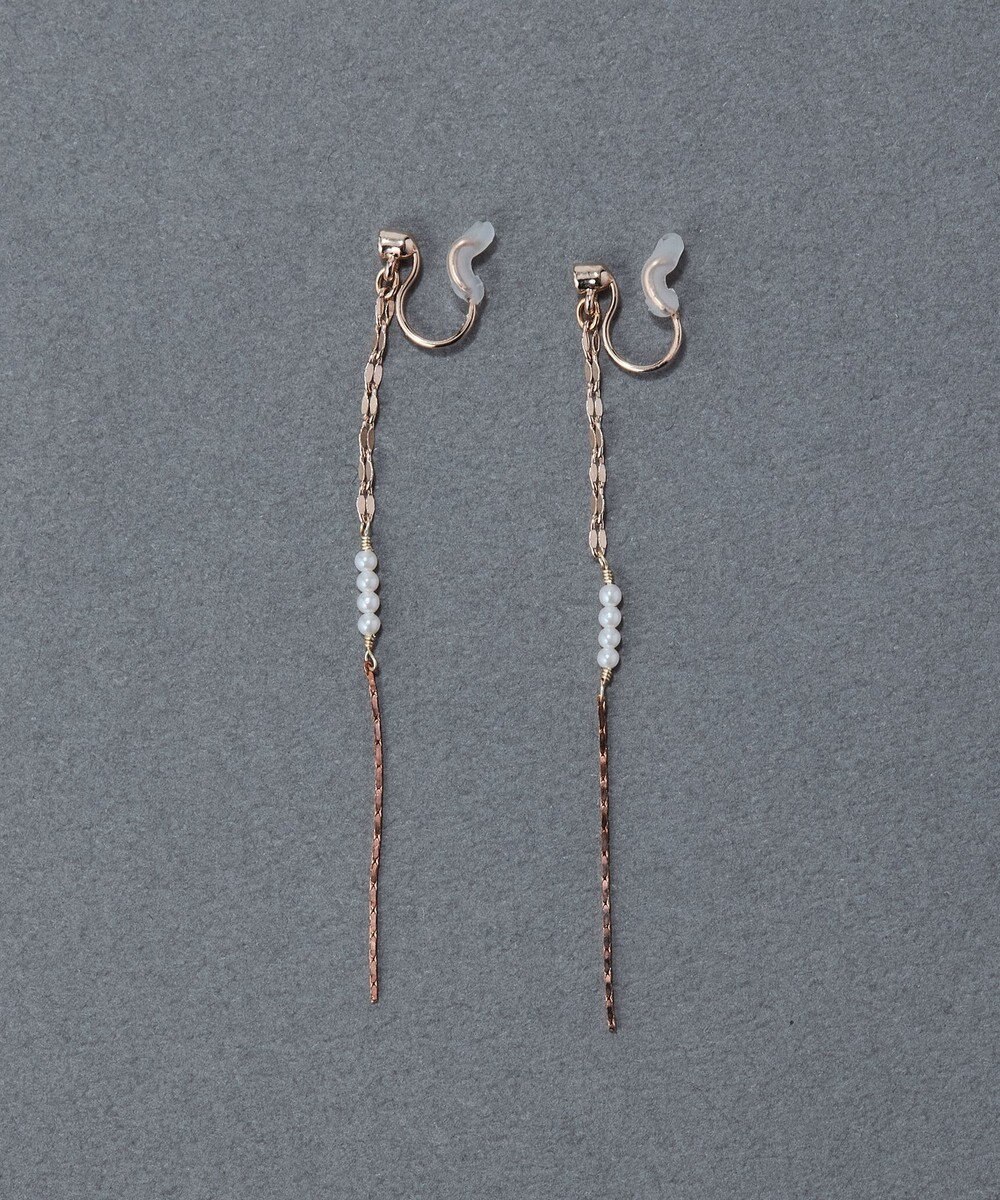 Phoebe 〈痛くないシリーズ/金属アレルギー対応〉ルミナスビジューライトフィットイヤリング 揺れる/パール 