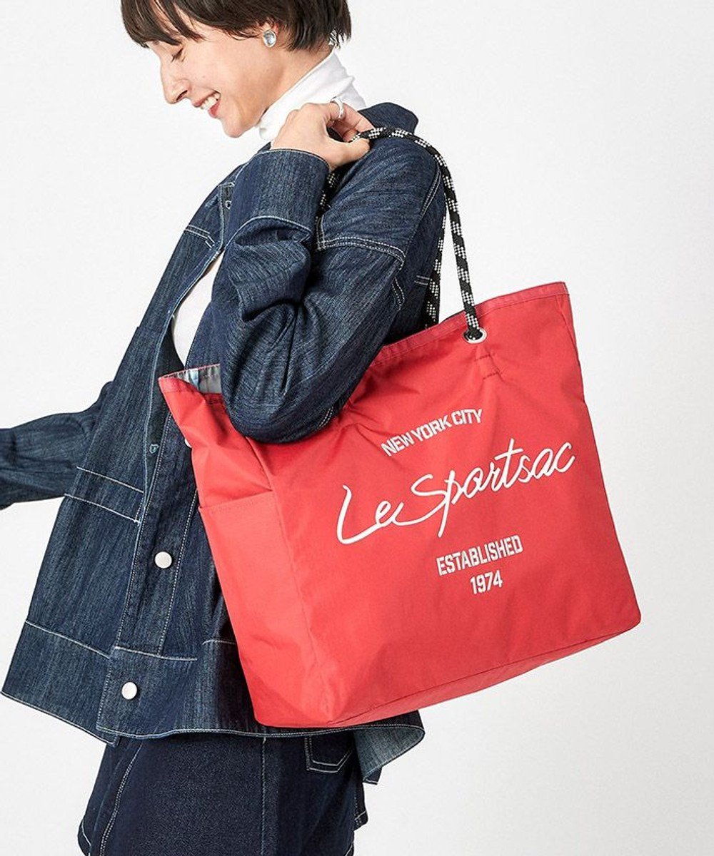 LeSportsac LARGE 2 WAY TOTE/２ウェイロージーレッドスクリプト ２ウェイロージーレッドスクリプト