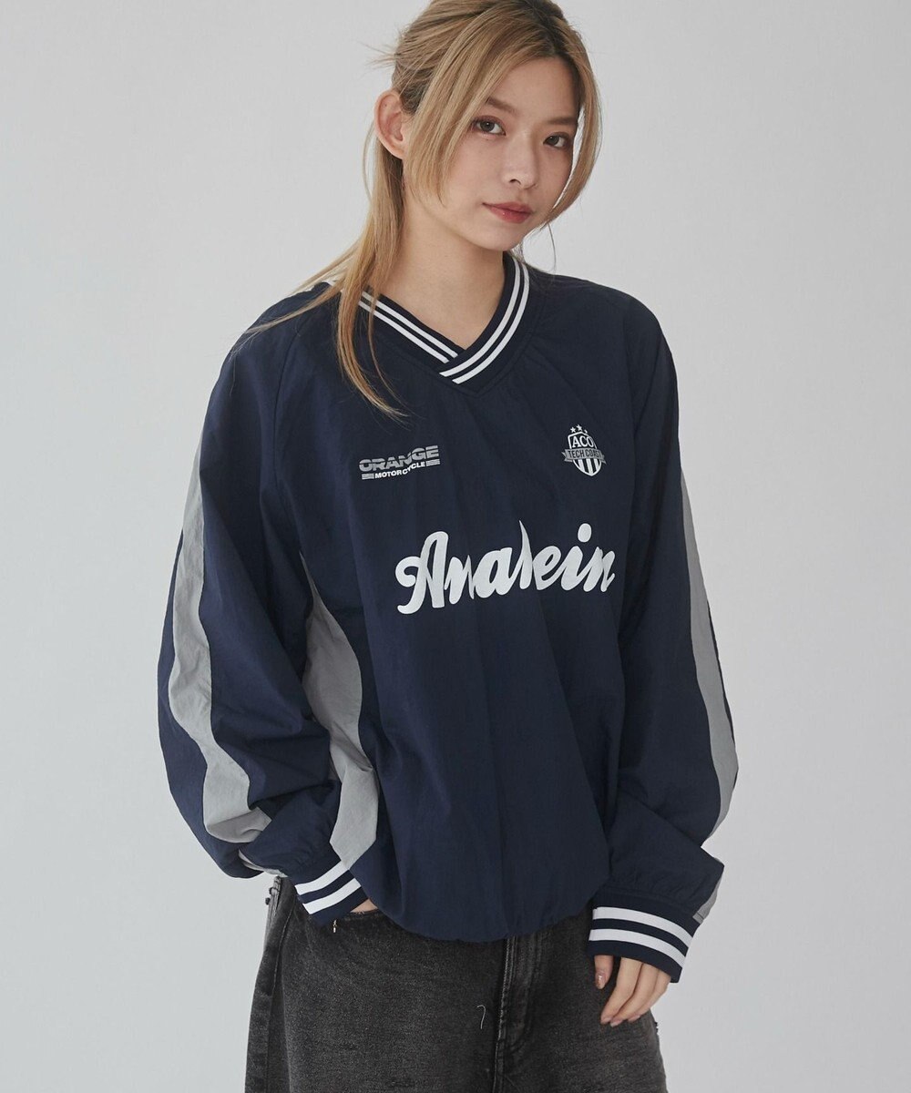 WEGO 【ユニセックス着用ITEM】ナイロングラフィックプルオーバー 