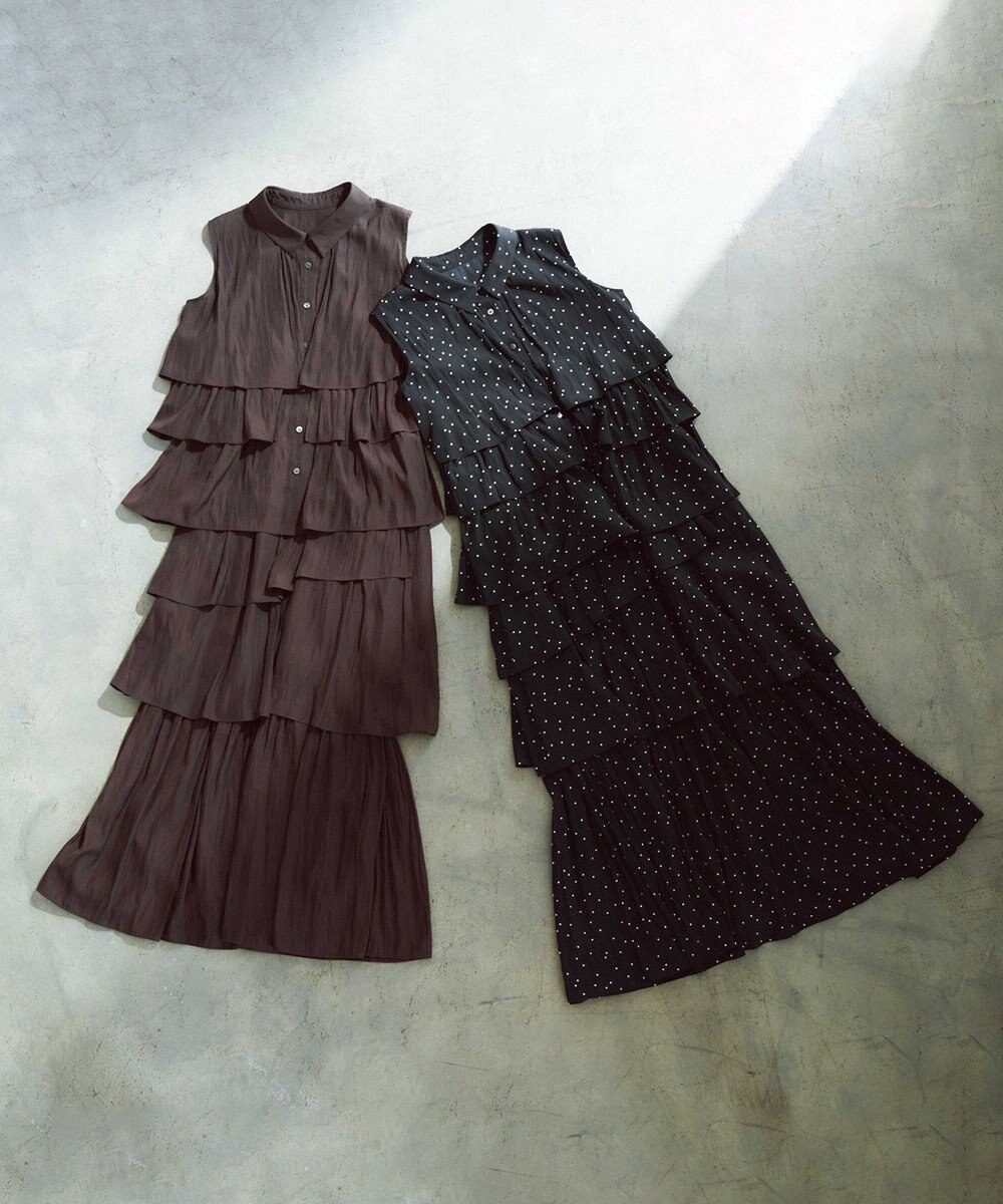 組曲 S 【入江未悠さんコラボ】ギャザーライトデシンティアード ブラウス 