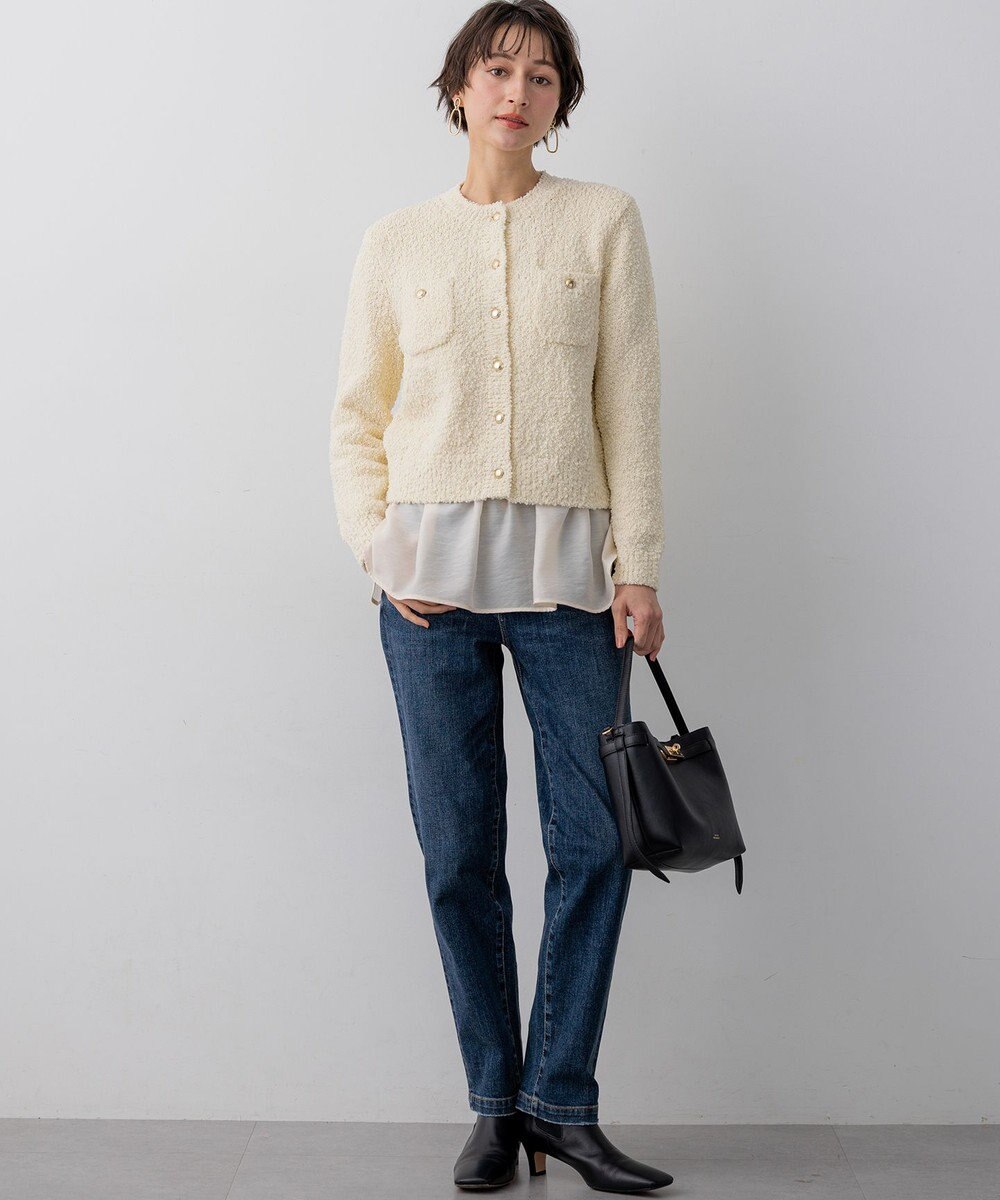 23区 【先行予約】ナチュラルコットンベア シアードッキング カットソー 