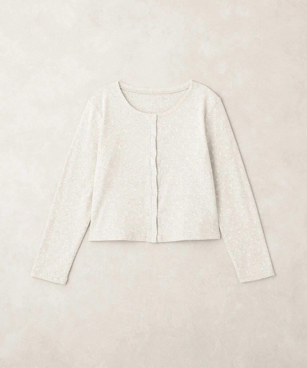 earth music&ecology パターンメッシュフラワーカーディガン 