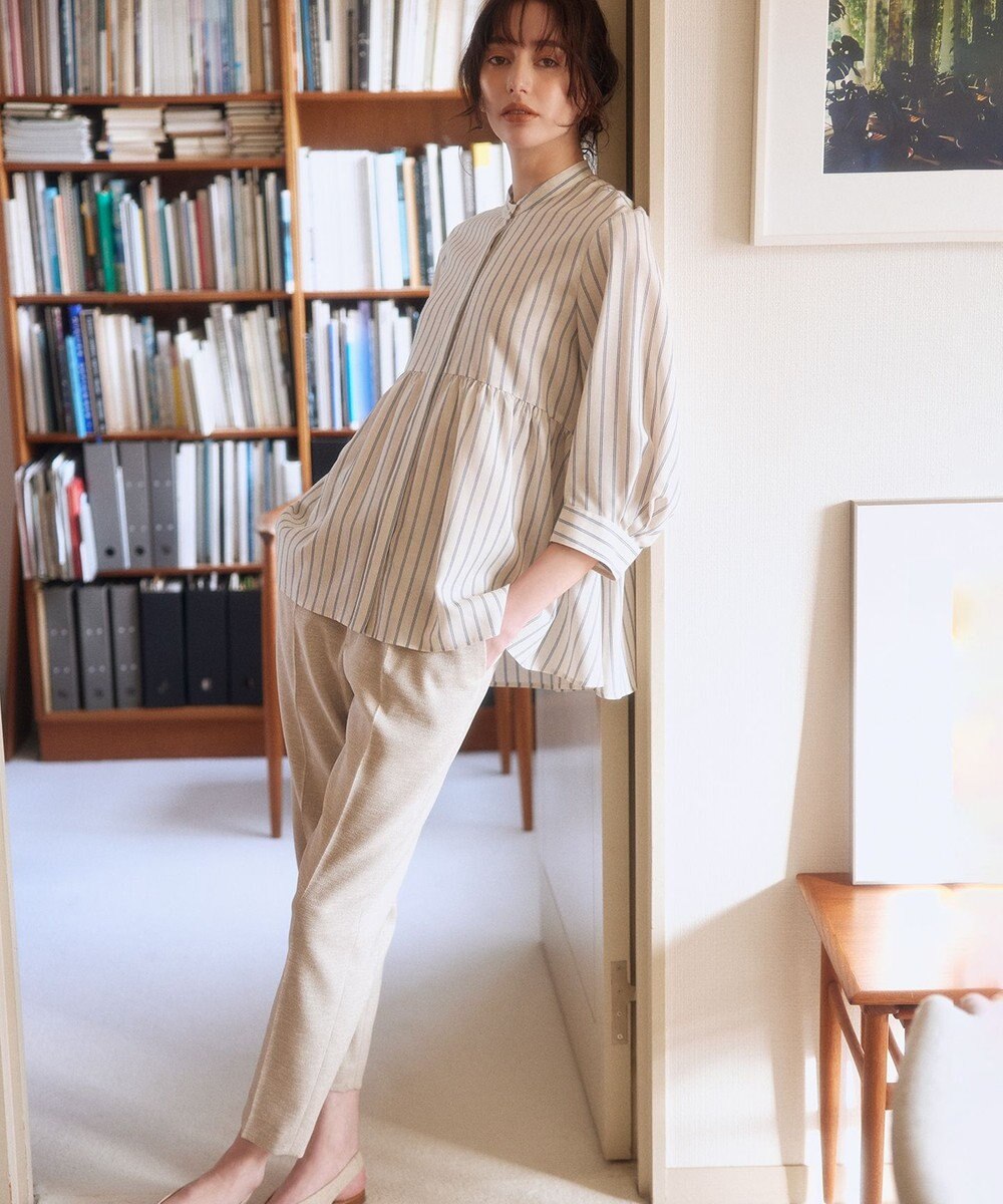 組曲 ニューリヨセルシャーティングペプラム ブラウス 