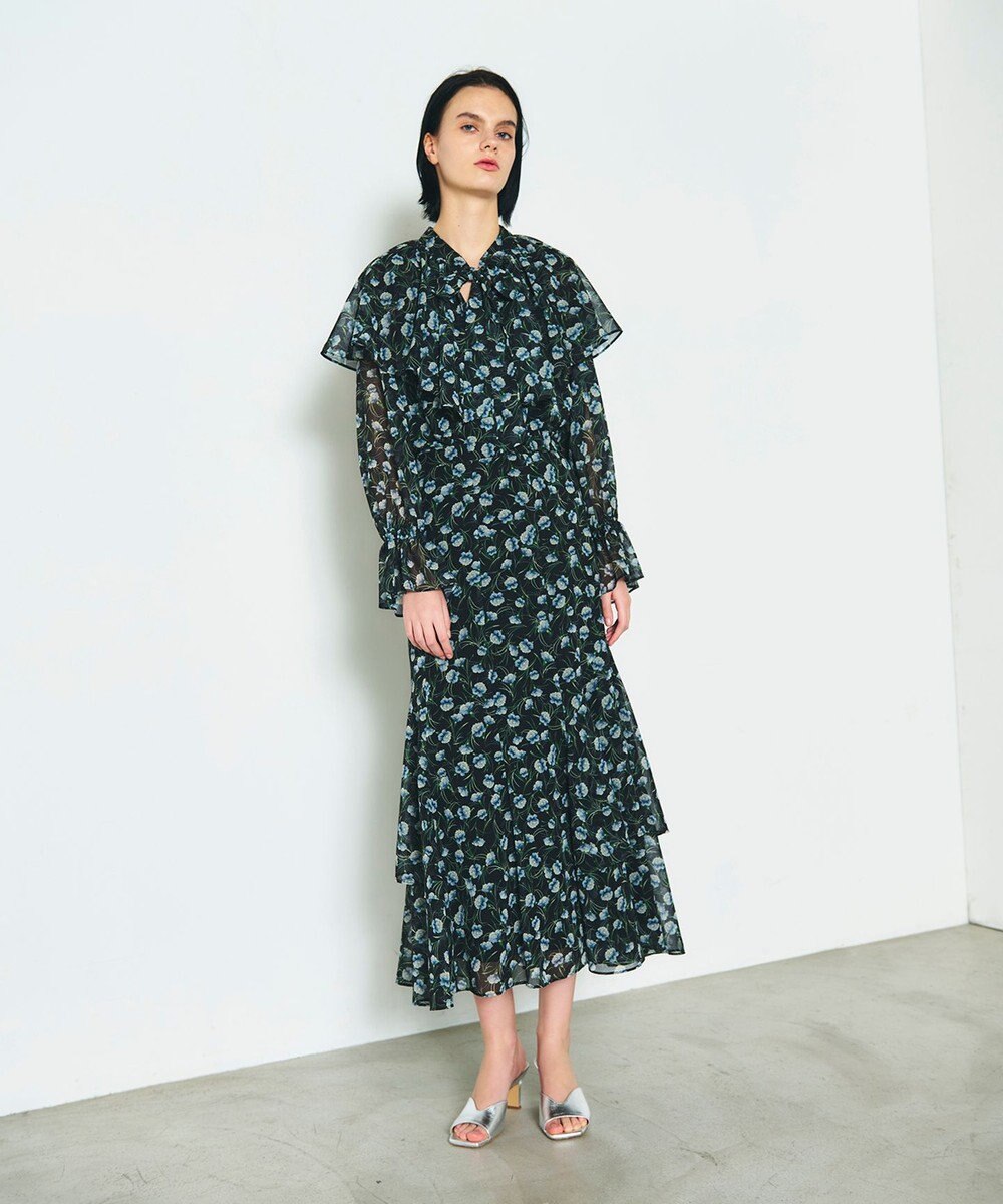 GRACE CONTINENTAL スモールフラワーマーメイドスカート 