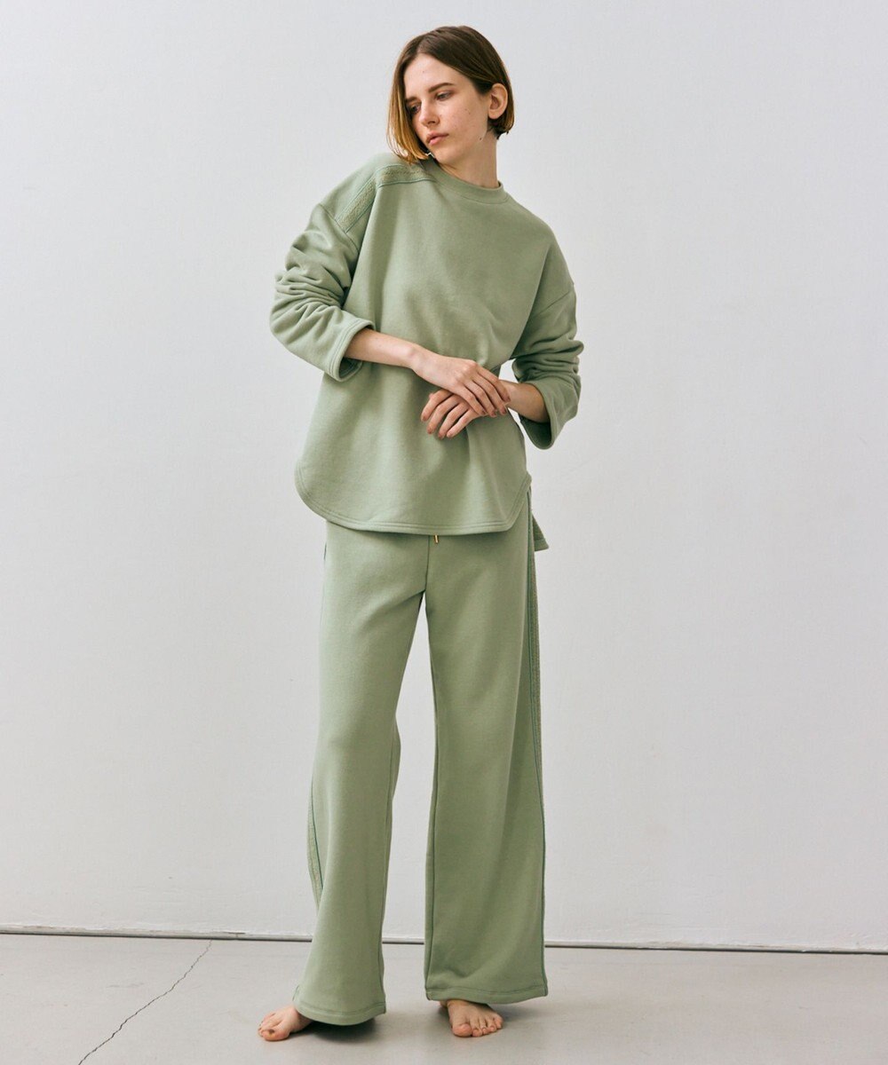 BEIGE， 【BEIGE,ecru/WEB限定・洗える】LOOP BACK / コットンスウェットリブトップス 