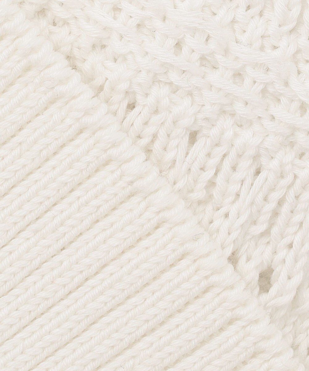 自由区 【洗える】フリンジディテール ニット 