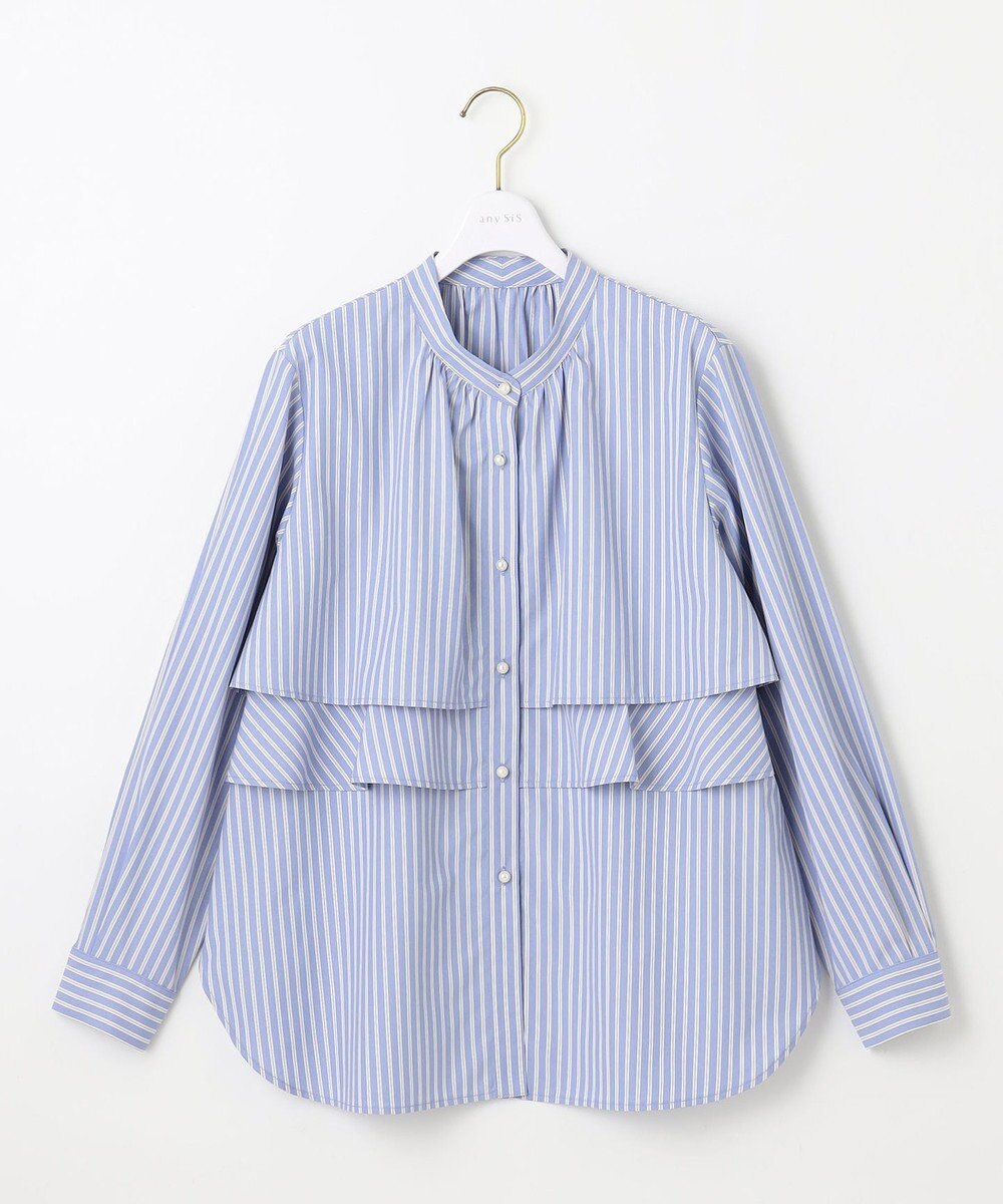 ANY SIS L 【洗える】ラッフルレイヤード ブラウス 