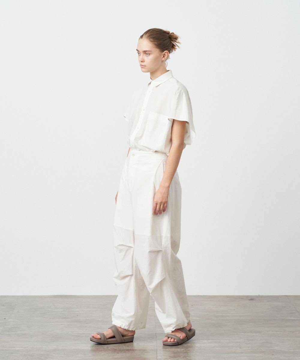 ATON MICRO SHRINK LAWN | オーバーサイズシャツ 