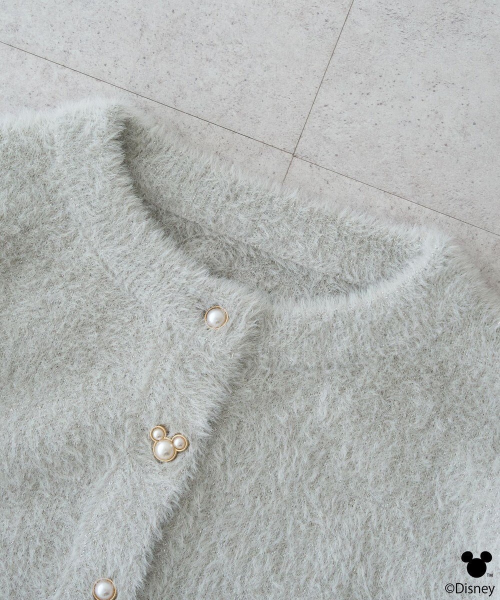 earth music&ecology 【予約】Disney/ポイントミッキーラメシャギーカーデ 