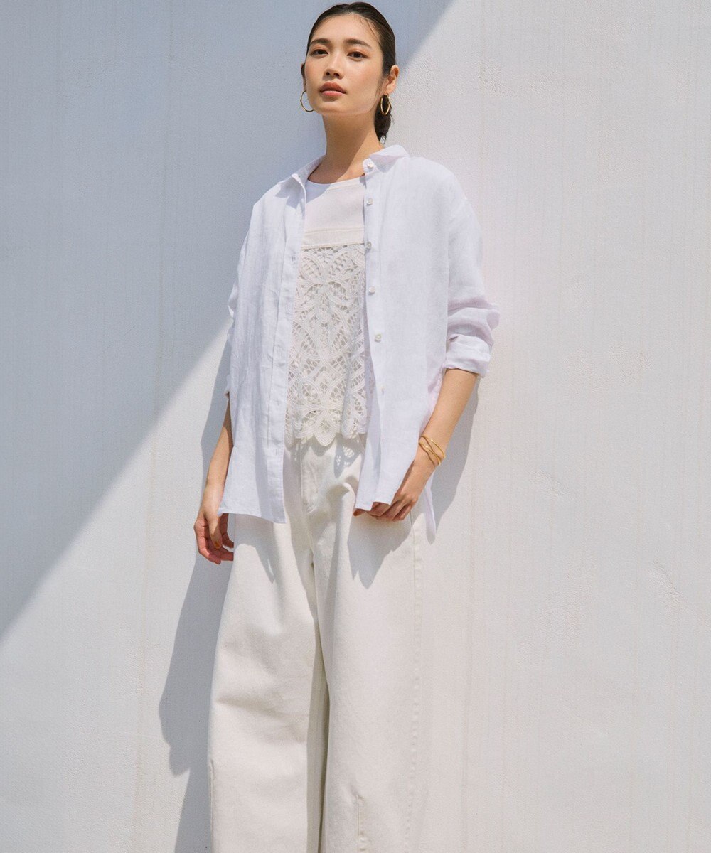 23区 【SLOW/一部店舗限定】LIGHT DENIM バレルワイド パンツ 