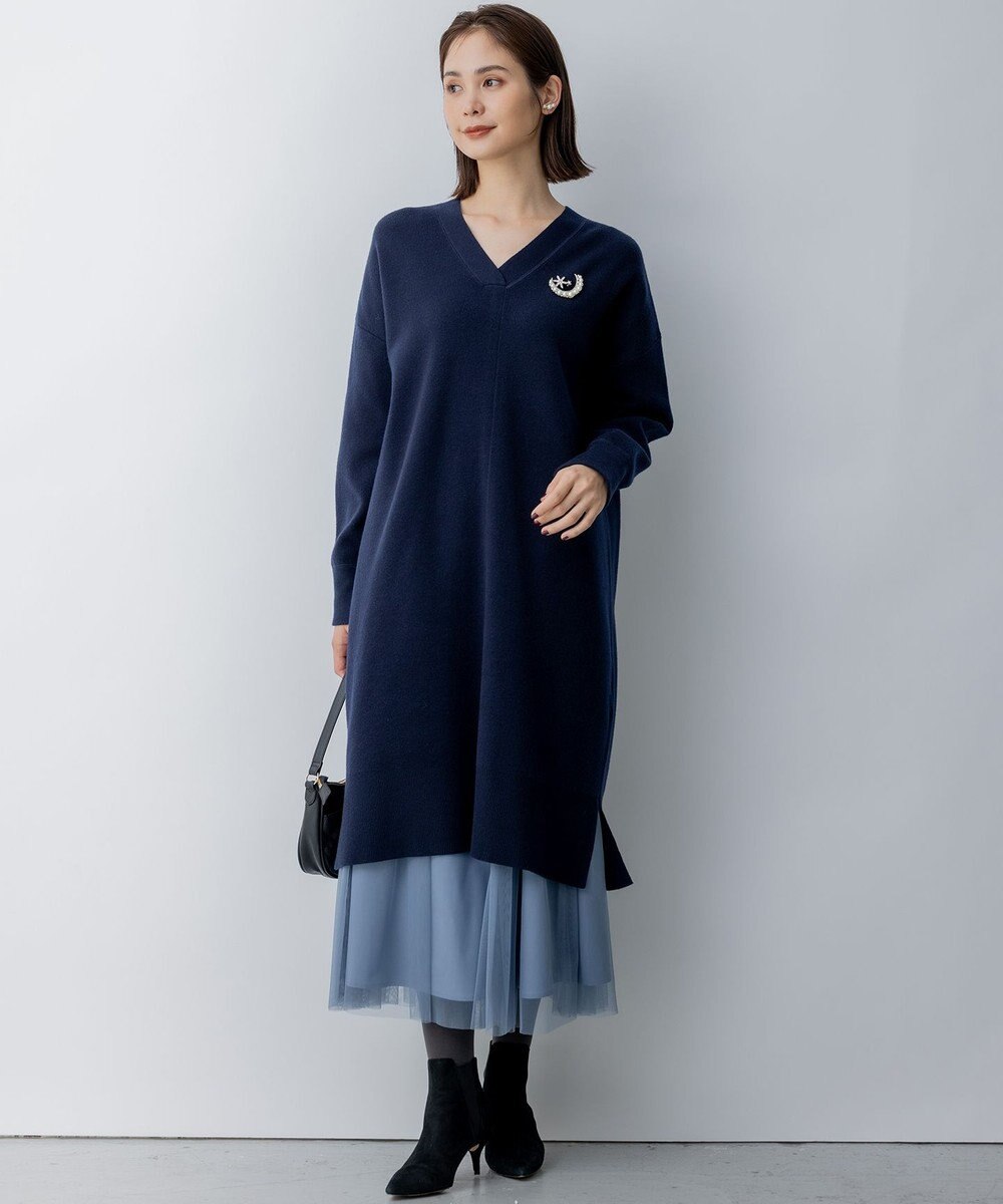 組曲 Aラインリラクシーニット ワンピース 