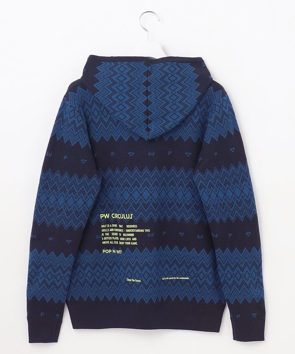 PW CIRCULUS 【手洗い可】【MEN】フェアアイルニットフーディ 