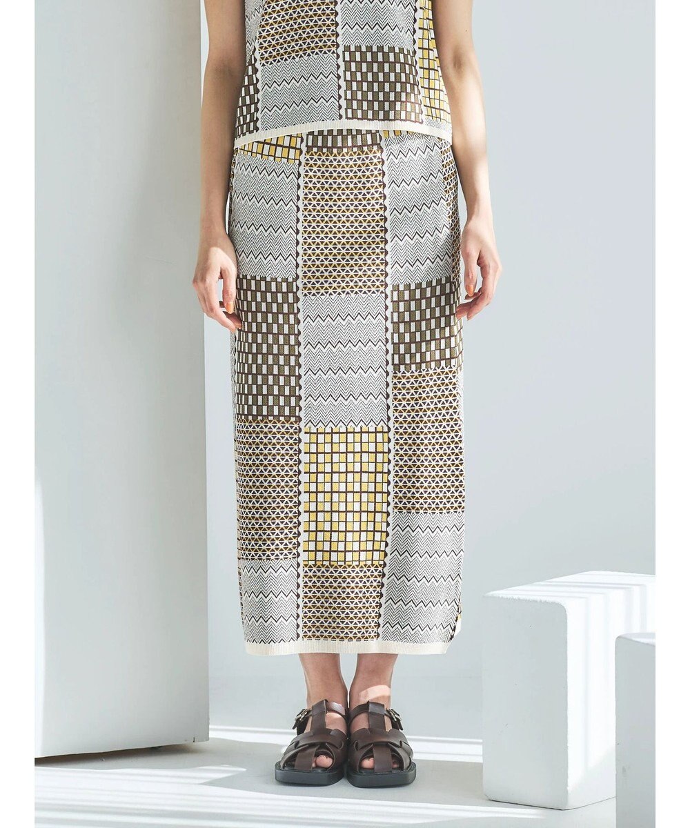 Green Parks ■ＥＳＣＡＲ　ダブルジャカードニットスカート 