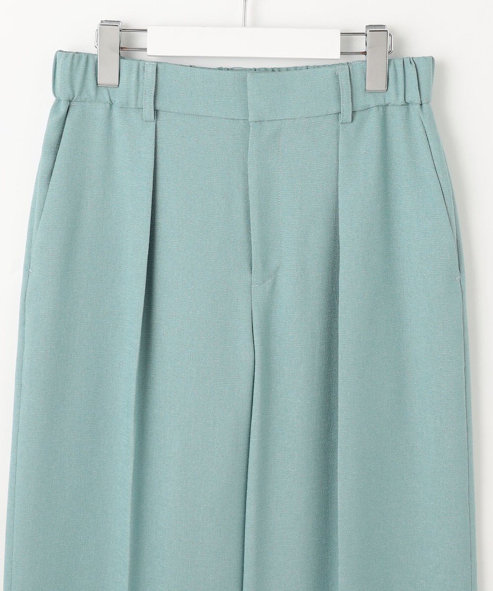 自由区 L 【セットアップ対応・接触冷感・洗える】リネンライクシンセティックワイドストレート パンツ 