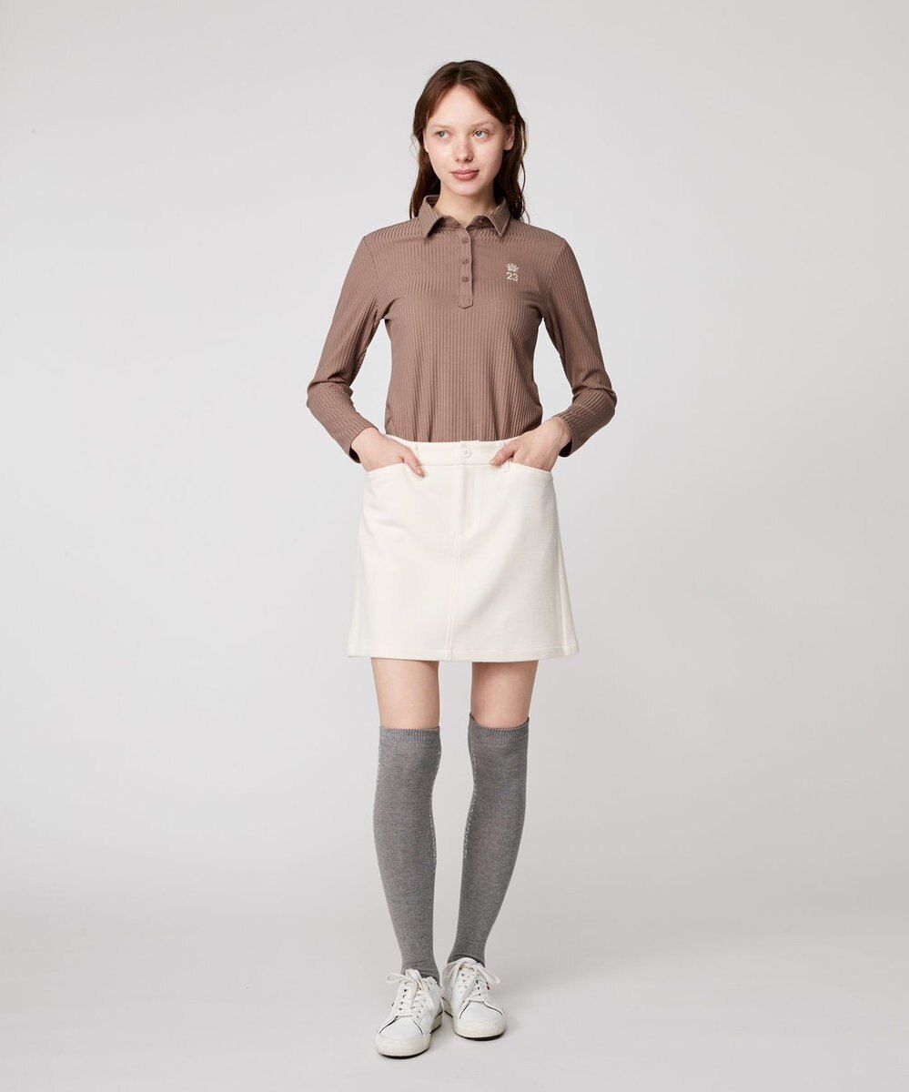 23区GOLF 飽きずに使えるベーシックアイテム【WOMEN】】 リブポロシャツ 