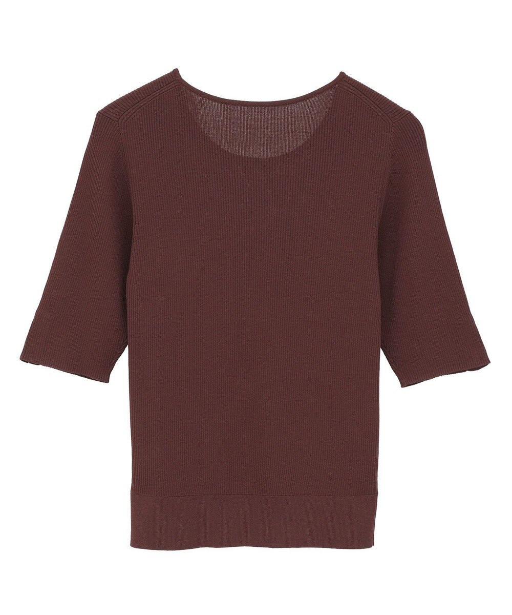 YECCA VECCA 5分袖リブニット 