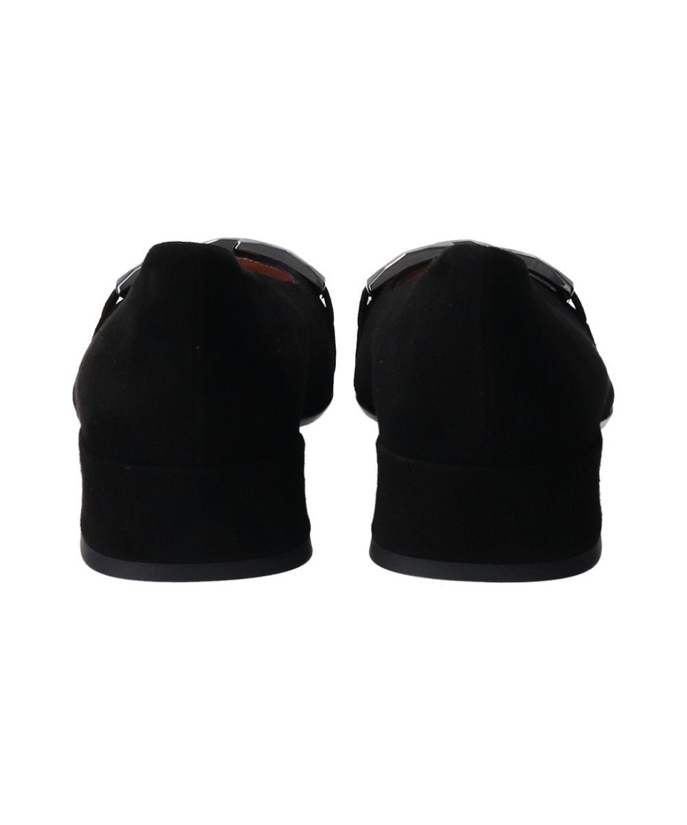 INTER-CHAUSSURES 【INTER-CHAUSSURES】スクエアトウローヒールバックルパンプス 