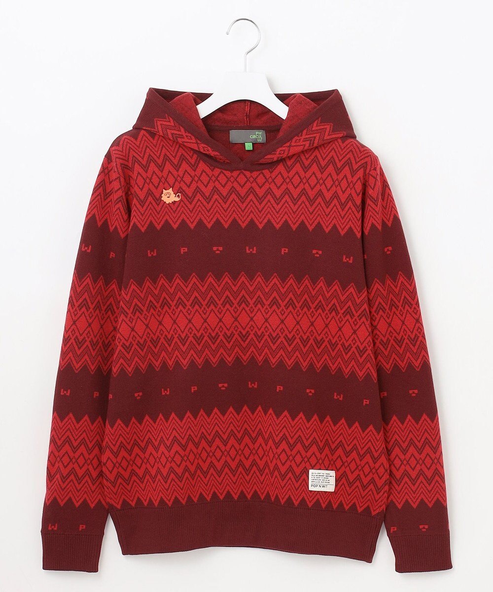 PW CIRCULUS 【手洗い可】【MEN】フェアアイルニットフーディ 