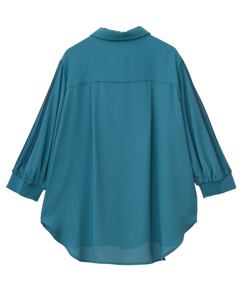 YECCA VECCA ラインプリーツスリーブシャツ 