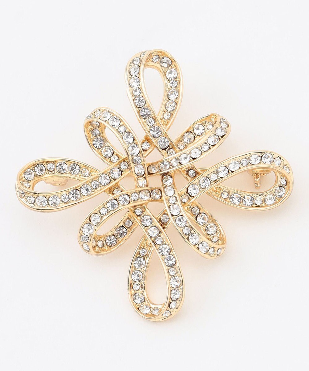 自由区 【カタログ掲載】ビジューカーブ ブローチ 