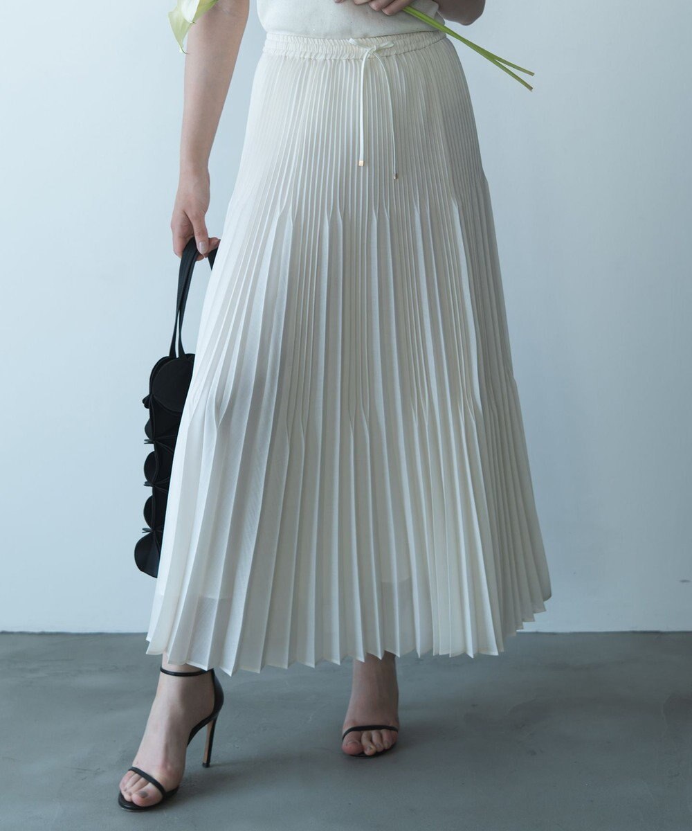自由区 【カトリエムブーケ】Plis aleatoires シアープリーツスカート 