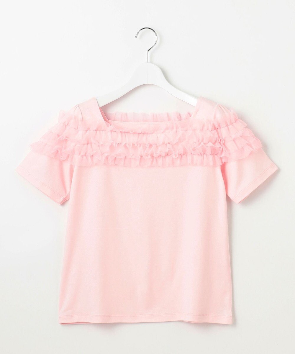 Feroux 【洗える・汗ジミが目立たない】デコルテチュール カットソー 