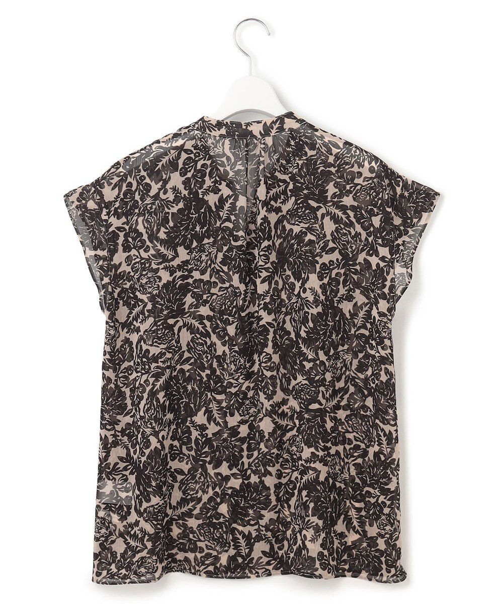 23区 【洗える】ボタニカルプリント スキッパー ブラウス 