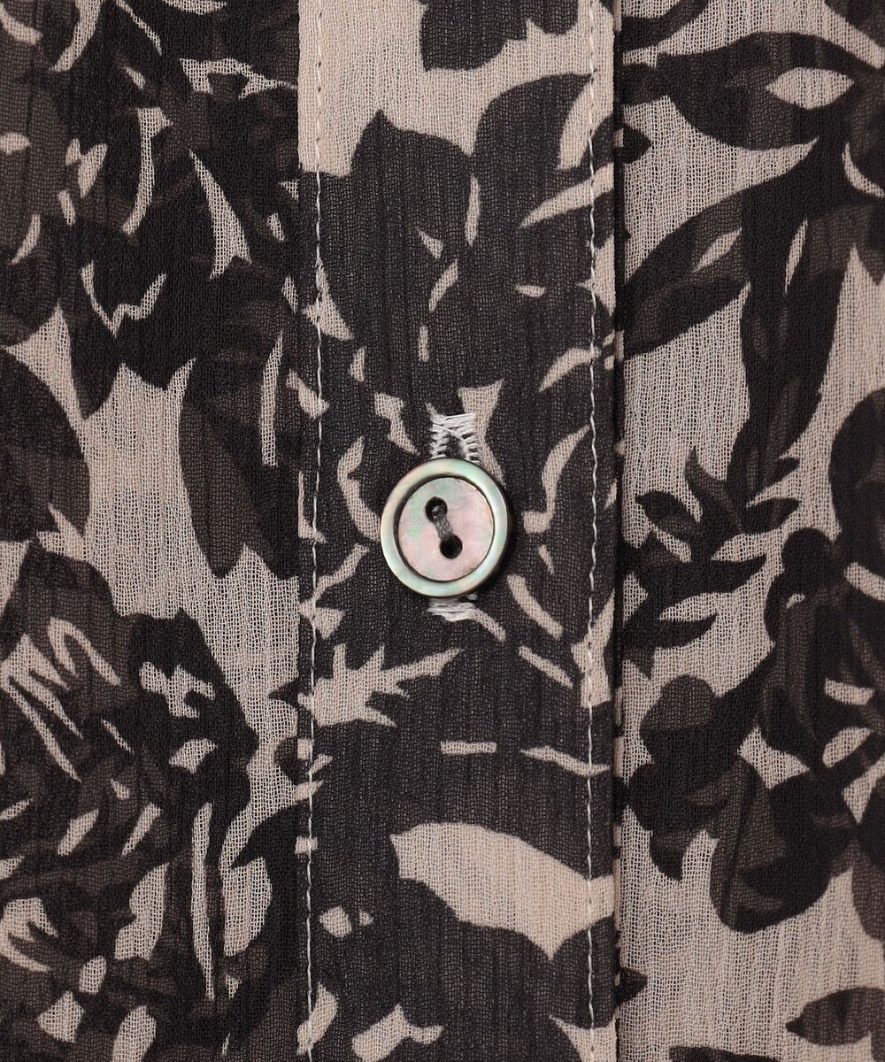 23区 【洗える】ボタニカルプリント スキッパー ブラウス 