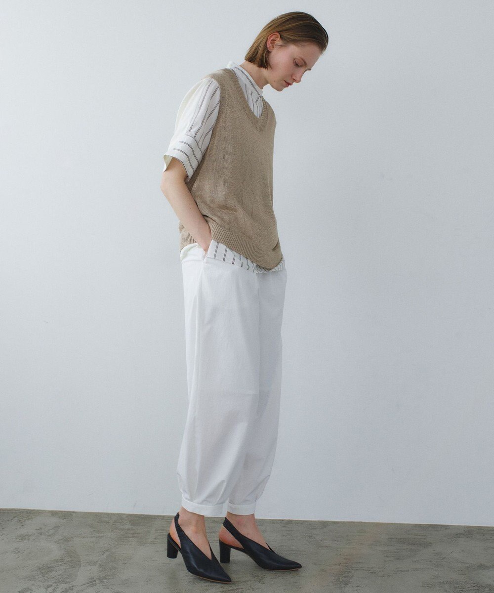 BEIGE， MORION / リネン レイヤードニット 