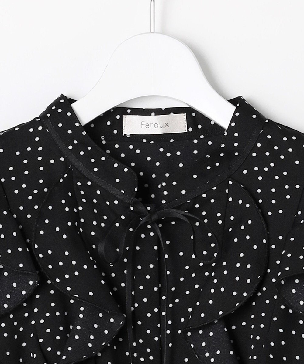 Feroux ウエストシャーリングラッフル ワンピース 