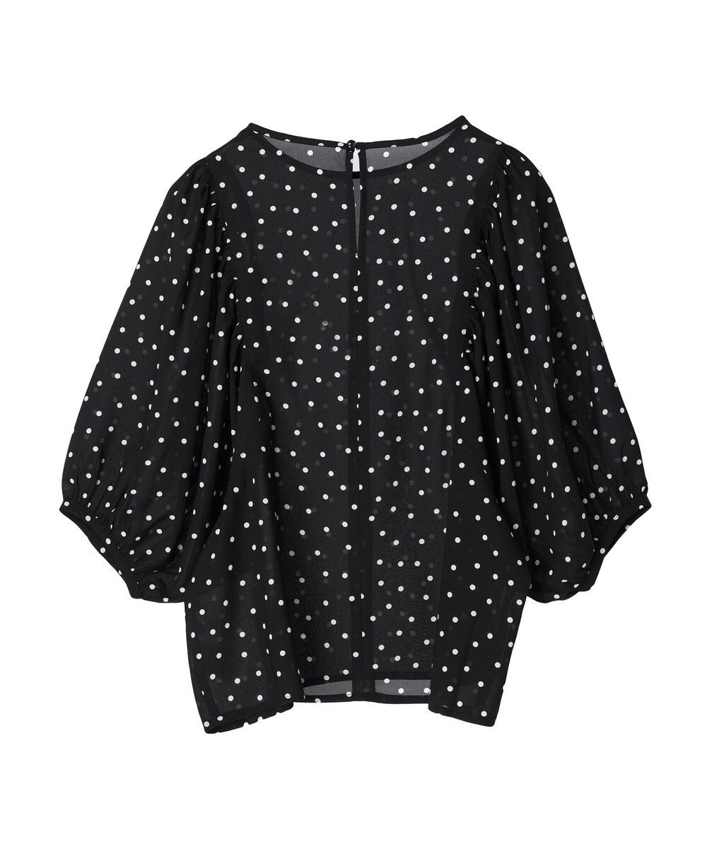 AMERICAN HOLIC ギャザースリーブドットブラウス 