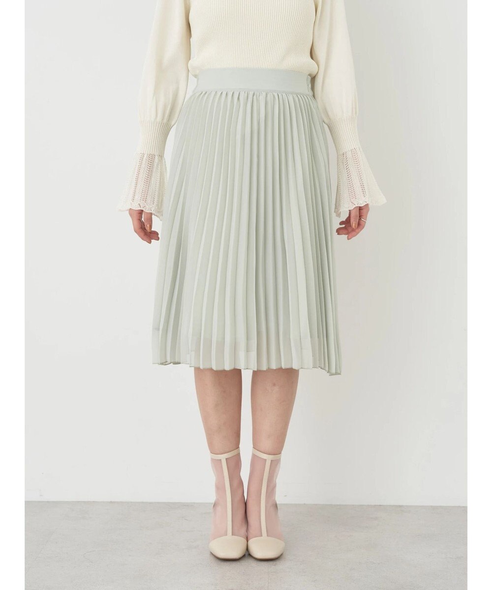 earth music&ecology すきな丈シフォンプリーツスカート 