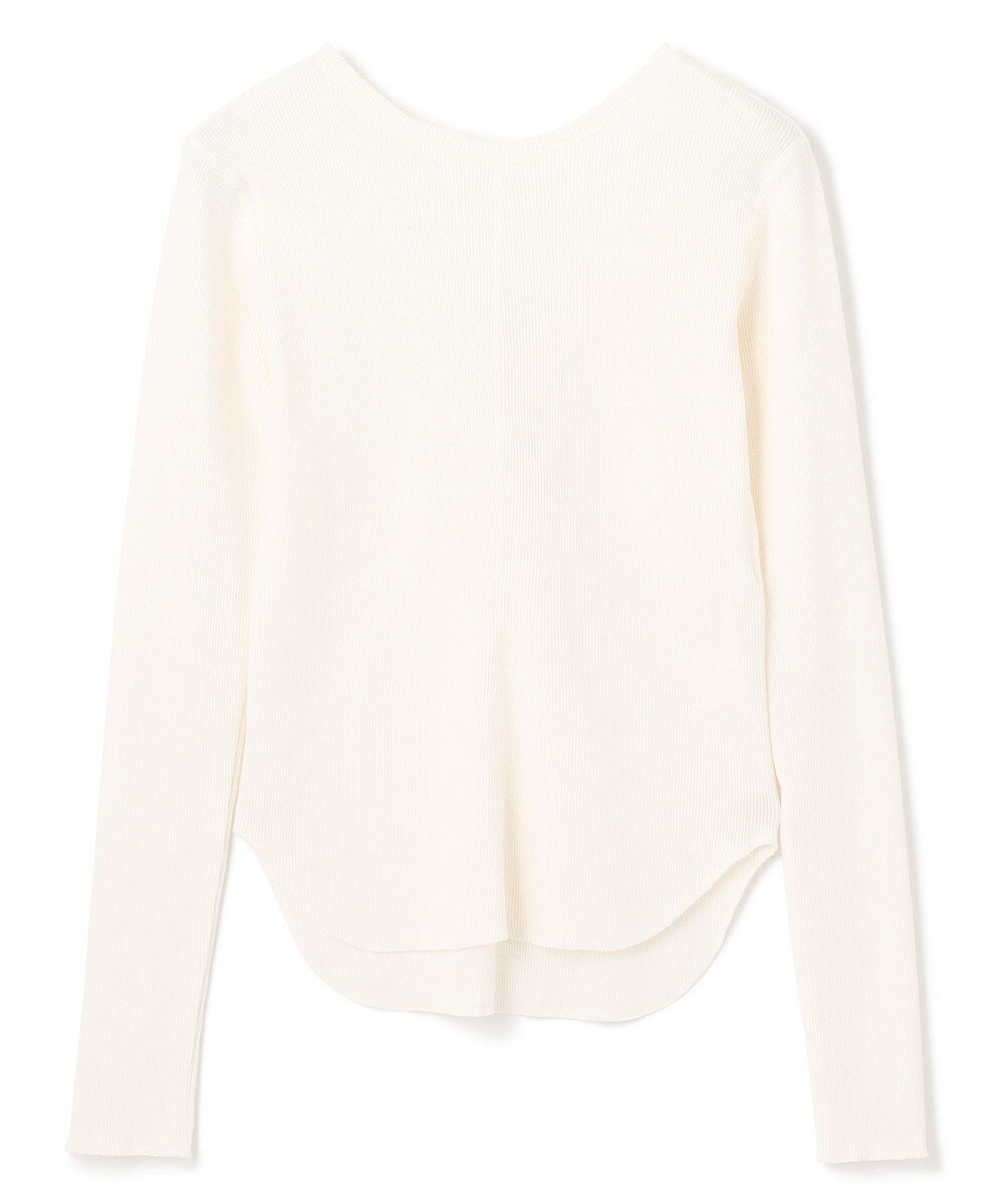 BEIGE， 【洗える】GLOBE / コットンリブ前後2WAYカットソー 