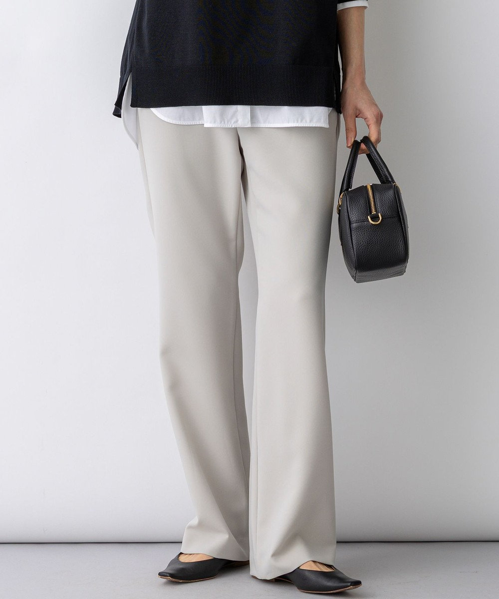 23区 L ストレッチダブルクロス フレアパンツ 