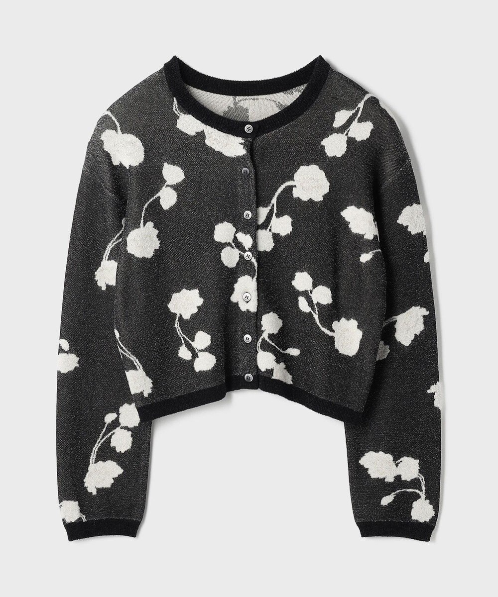 GRACE CONTINENTAL フクレジャガードニットカーディガン 