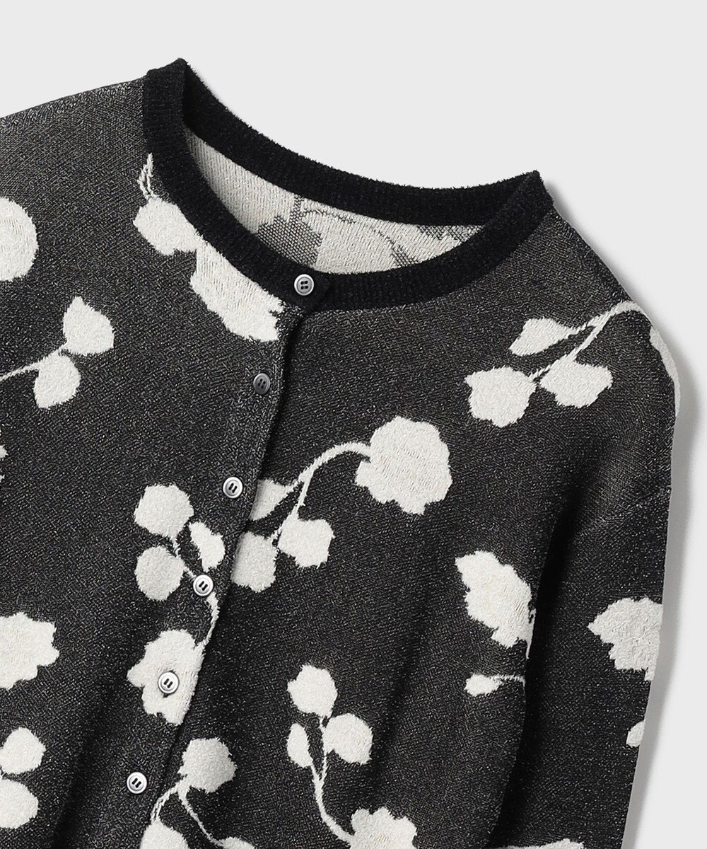 GRACE CONTINENTAL フクレジャガードニットカーディガン 