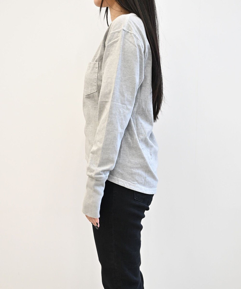 caqu caqu x good on long sleeve pocket tee リラックスフィットポケットTシャツ 