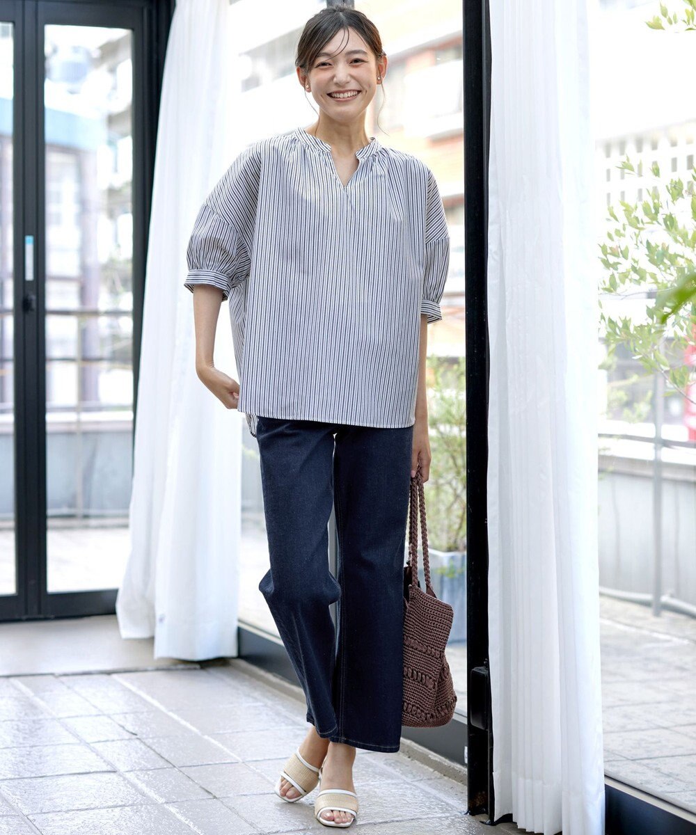 Tiaclasse 【洗える】バックギャザーシャツ 