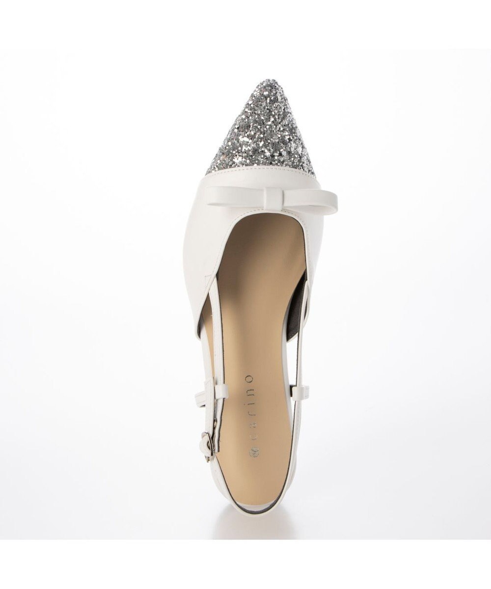 MODE ET JACOMO <carino>グリッターコンビフラットシューズ 