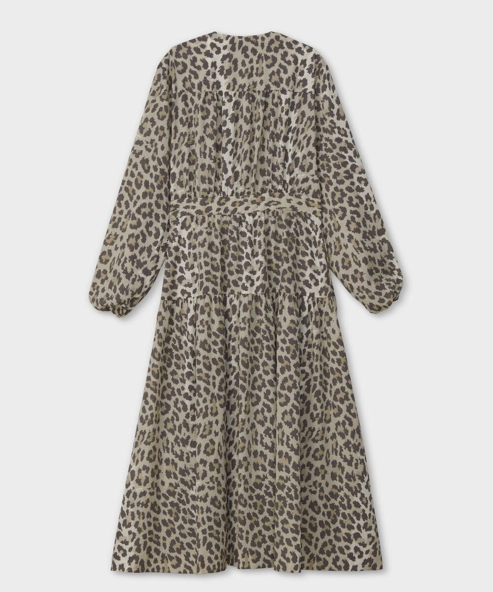 GRACE CONTINENTAL レオパードドレープドレス 